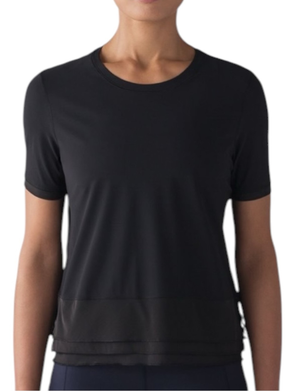 Lululemon Sole Training Short Sleeve Black Workout Hiking Top